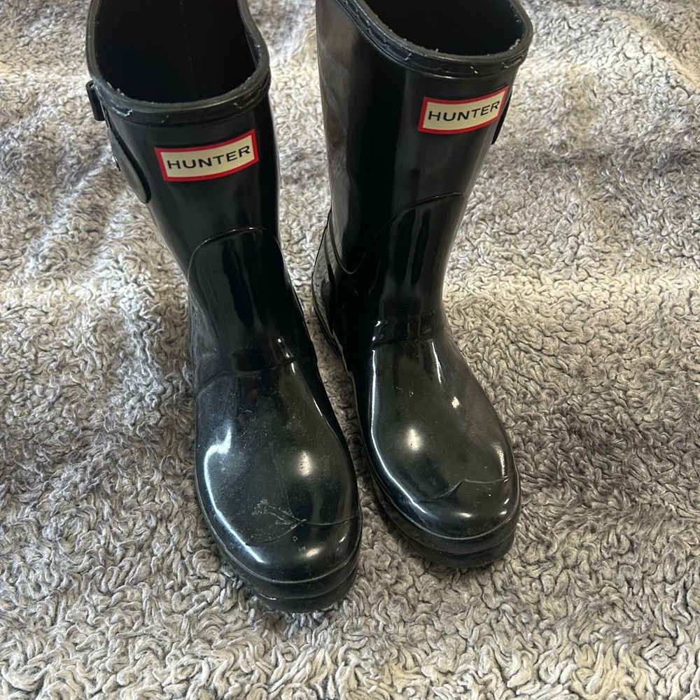 Hunter Kids Black Rain Boots